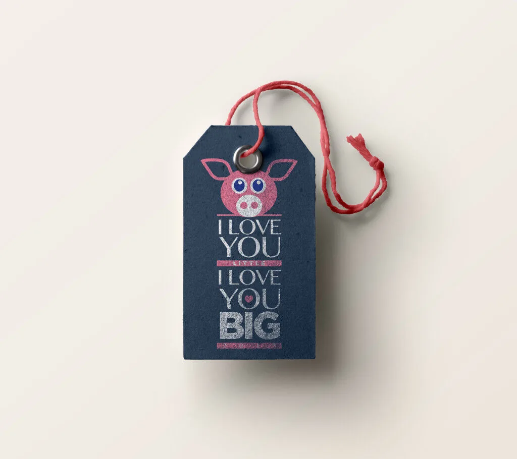 I Love You Big Label design