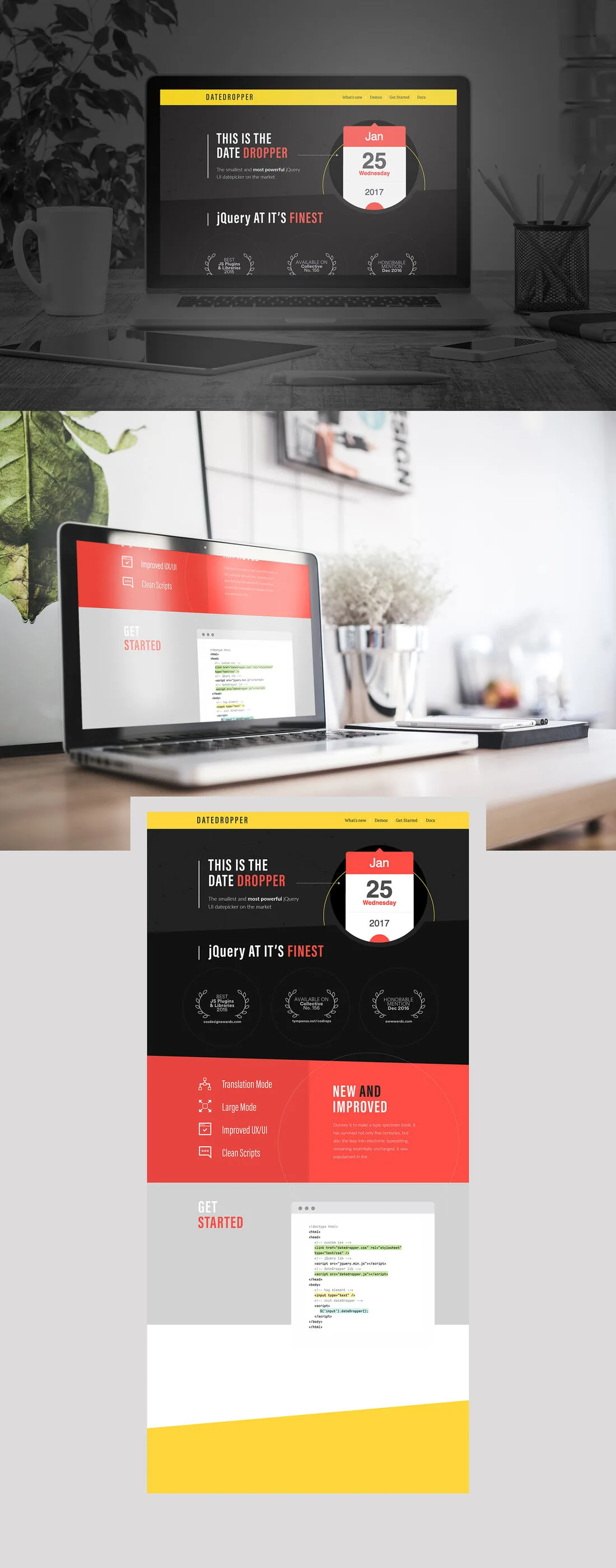 Date Dropper Web design