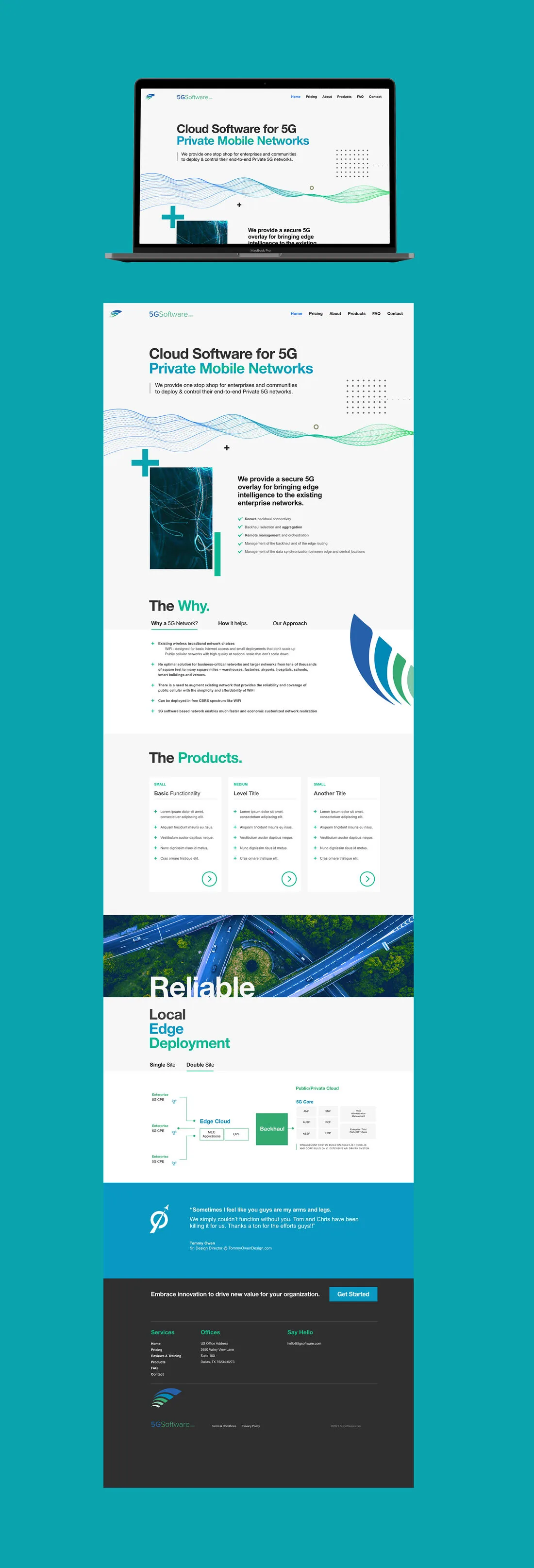 5G Software Website design